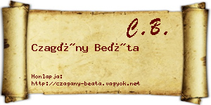 Czagány Beáta névjegykártya